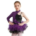 thumbnail image 3 of IEFIEL Girls Sequins Ballet Dance Tulle Dress Gymnastics Figure Skating Dancewear Jazz Dance Leotard Dress Purple 14, 3 of 7