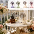 thumbnail image 1 of Vintage Style Mini Desk Fan,1200mAh Rechargeable Small Fan with Digital Battery Display,Adjustable 3-Speed USB Personal Fan for Home Office Bedroom,Cute Portable Desktop Fan with Quiet Operation, 1 of 7