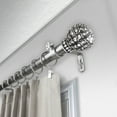 thumbnail image 2 of 1" Dia Adjustable 66"-120" Curtain Rod with Saina Finials - Satin Nickel,(100-05-665), 2 of 3