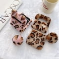 thumbnail image 4 of Leopard Pattern Furry Case for Samsung Galaxy Z Flip 4, Luxury Lovely Winter Warm Soft Furry Fluffy Plush Shockproof Anti-slip Phone Case Cover for Samsung Galaxy Z Flip 4 5G 2022,Pink, 4 of 8