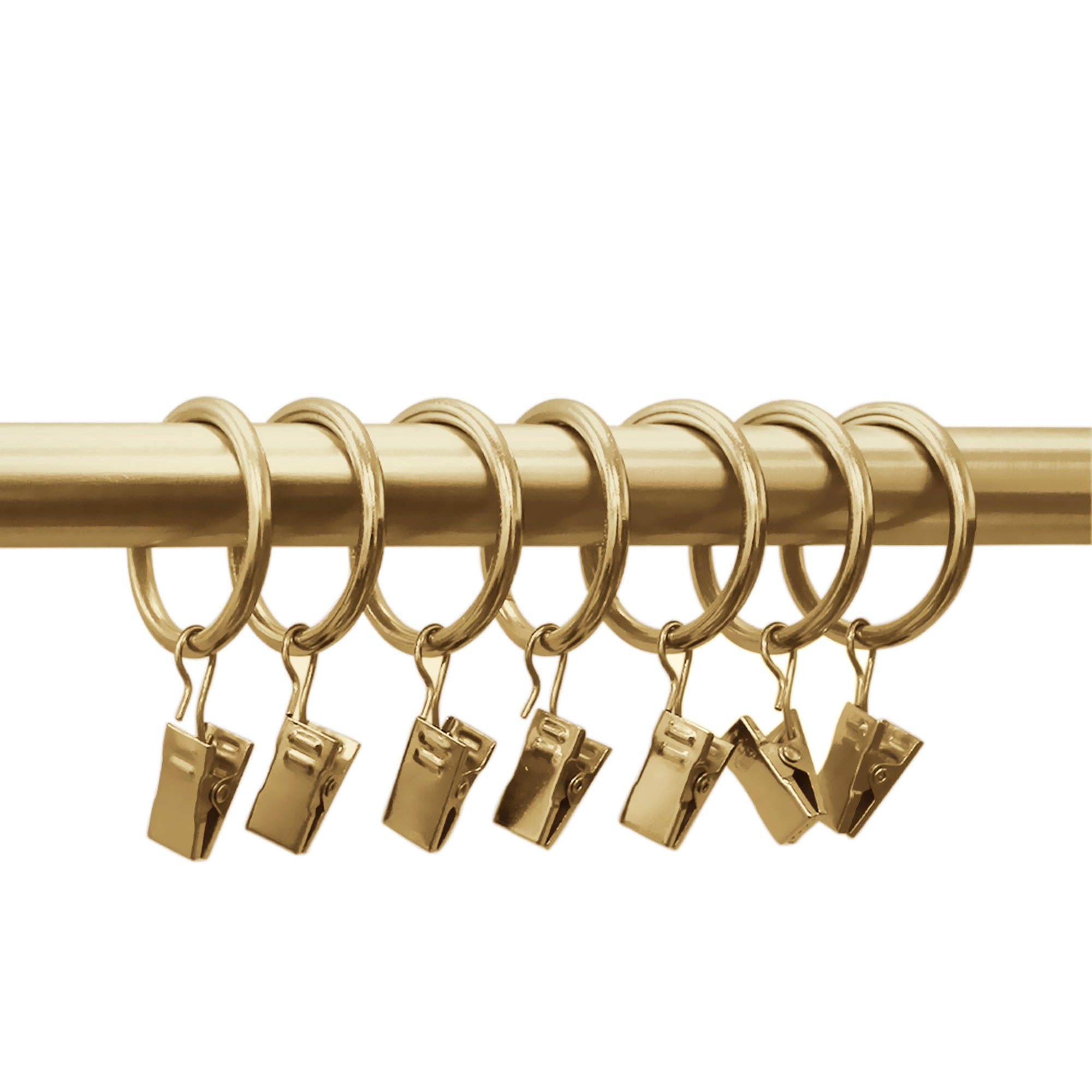 Lumi Home Furnishings 1-1/2 in. Clip Rings For 1 in. Curtain Rods