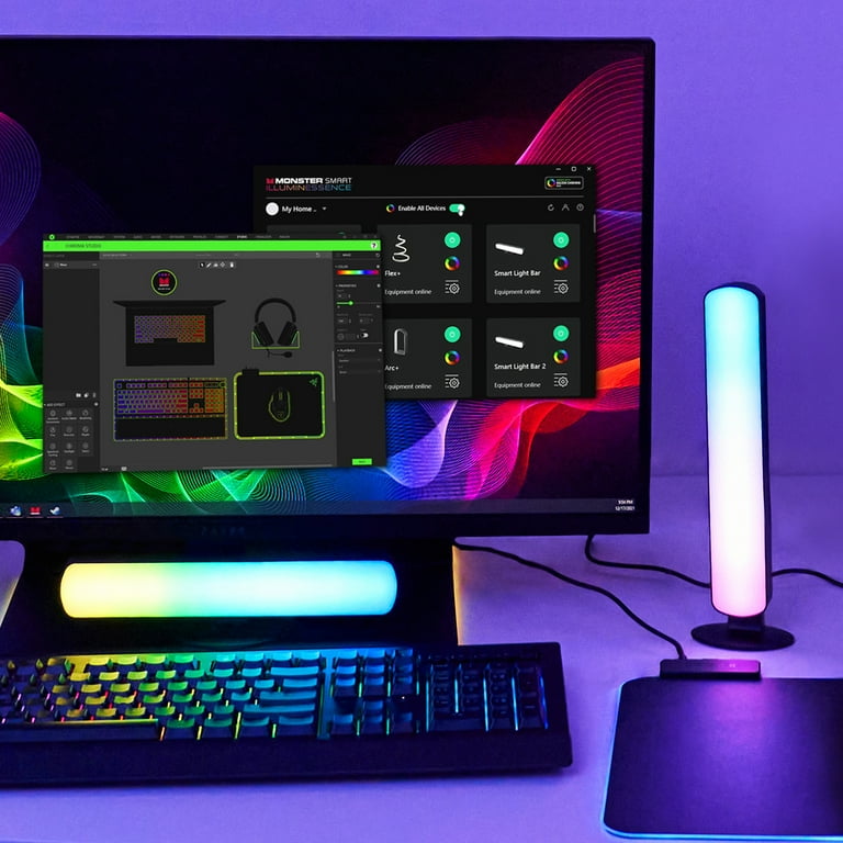 Monster LED Wi-Fi Light Bar 2-Pack: Smart Razer Chroma Monster LED Wi-Fi Light Bar 2-Pack: Smart Razer Chroma