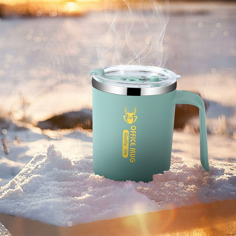 battery heated coffee cup Thermacup Temperature Controlled Self Heating Coffee Mug, Stainless Steel Heated Cup Beverage Warmer (Red