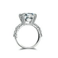 thumbnail image 3 of 925 Sterling Silver Moissanite Engagement Ring 5 Carat D Color VVS1 Clarity Anniversary Rings Asscher Cut Diamond Rings for Women, 3 of 7
