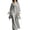 Gray, variant on 2 Piece Sets for Women Velvet 3 Piece Outfit Set Long Sleeve Open Front Cardigan Draped Tank Top Wide Leg Pants Elegant Solid Loungewear Suit For Party Wedding White M