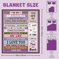 thumbnail image 2 of LHSHID Grandma Gifts Blankets from Granddaughter Mothers Day Blanket Gifts for Grandma Birthday Gifts for Grandma Christmas Thanksgiving Gifts Ideas Throw Blankets 50x60in, 2 of 6