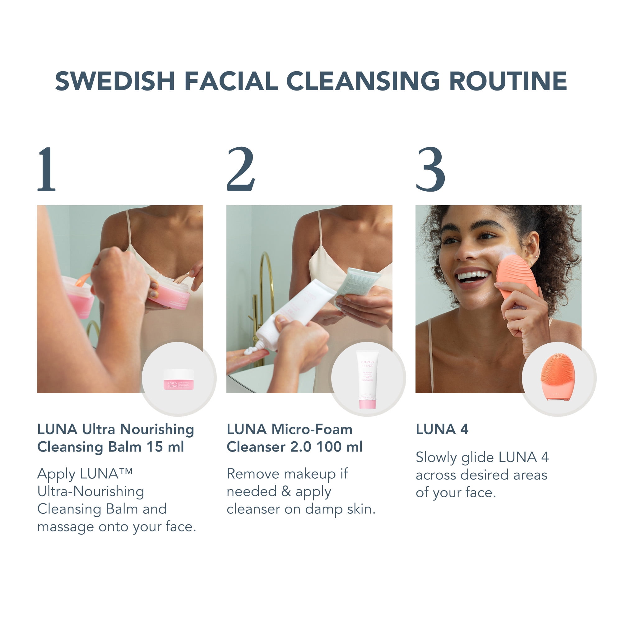 FOREO LUNA 4 Balanced Skin & LUNA Micro-Foam Cleanser 2.0 100 ml & LUNA Cleansing Balm 75 ml