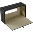 thumbnail image 5 of PU Leather Facial Tissue Box Tissue Box Tissue Box for Office/Car/Home (Grid Black), 5 of 5