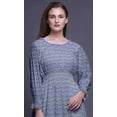 thumbnail image 5 of Bimba Feuilles Femmes Imprimé Boho Gitane Été Smocké Maxi Longue Robe de Plage-Moyen, 5 of 5