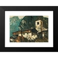 thumbnail image 2 of Oskar Mulley 18x14 Black Modern Framed Museum Art Print Titled - Mountain Church and Farm (C. 1925), 2 of 5