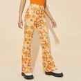 thumbnail image 4 of XIAONU Womens 70s Floral Flare Pants High Waist Stretchy Bell Bottom Trousers For Retro Hippie Style, 4 of 9