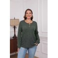 thumbnail image 3 of XIEERDUO Womens Sweaters Lightweight Henley Neck Button Up Long Sleeve Shirt Tops, 3 of 5