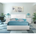 thumbnail image 4 of White Upholstered Full Platform Bed, 4 of 4
