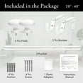 thumbnail image 5 of MERIVILLE 1" Single Curtain Rod Set, Adjustable 28-48 Inches, Prima Finials, Glossy White, 5 of 5