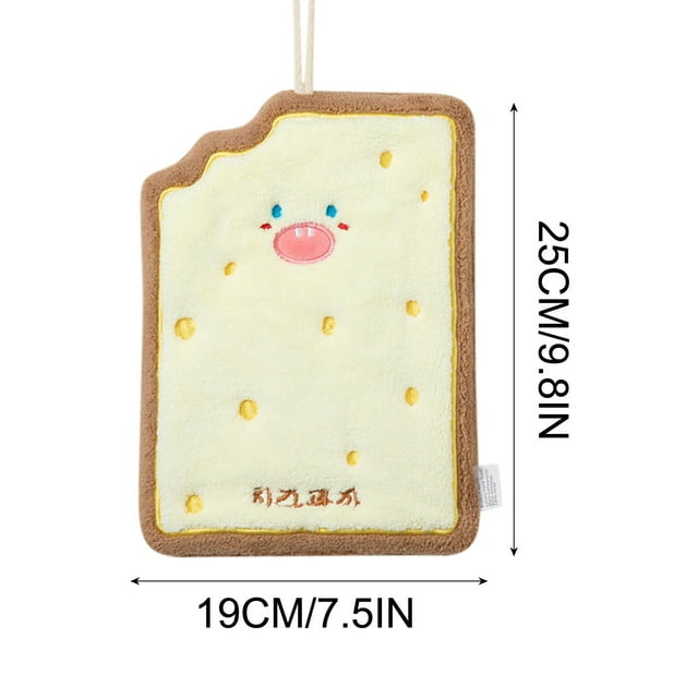 Hand Towels for Kitchen,Hair Drying Towels Korean Version Cute Handkerchief Hanging Style Kitchen Hand Wiping Drying Cloth Three-Layer Thickened Velvet Towel Handkerchief