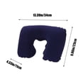 thumbnail image 3 of EGNMCR Comfortable Travel Neck Pillow PVC Flocked U Shaped Cushion For Aviation Outdoor Home Use Portable Inflatable Cervical Support Pillow With Soft Velour Cover U Shape pillows, 3 of 6