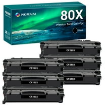 80X Black 80A Toner Cartridges Compatible for HP 80X CF280X 80A CF280A CF280 280 for HP LaserJet Pro 400 M401a M401d M401n M401dn M401 M401dw MFP M425dn M425 Printer Ink （6-Pack）