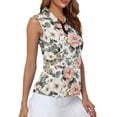 thumbnail image 4 of Whosucclay Vintage Peony Tennis Sport Tops for Womens Stretchy Casual Dry-Fit Sleeveless Golf Shirt XS - 2XL, 4 of 7