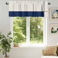 thumbnail image 6 of Abstract Gemoetric Valances for Windows, 54 x 18in, Art Navy Blue Color Block Rod Pocket Kitchen Valance Curtain Light Filtering Window Treatments for Living Room Bedroom, 1 Panel, 6 of 7
