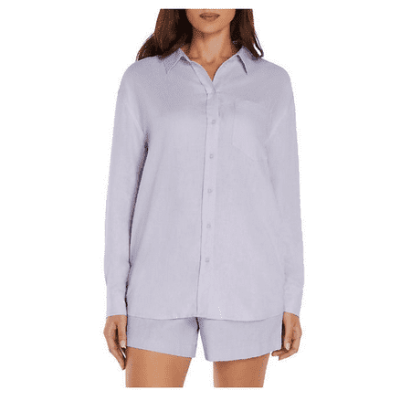 Gap Women's Linen Button Down Top Size XL Purple