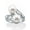Sterling Silver, variant on Genuine Cultured Freshwater Pearl and Cubic Zirconia Bypass Ring 1.30 TCW in Gold-Plated or Sterling Silver