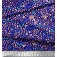 thumbnail image 3 of Soimoi Blue polyester Crepe Fabric Floral & Leopard Animal Skin Printed Fabric 1 Yard 42 Inch Wide, 3 of 3