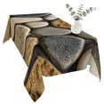 thumbnail image 2 of Stones Table Cloth Waterproof Tablecloths, Gravel Rock Cobblestone Natural Pattern Art Tablecloth Dining Table Cover for Kitchen Party Tabletop Outdoor, Rectangle Tablecloth 60x120 Inch, 2 of 9