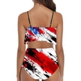 thumbnail image 5 of Trajes de baño Amzcrzy Tankini para mujer, trajes de baño, traje de baño de bikini con control de abdomen, conjunto de traje de baño con volantes para mujer, multicolor, L, 5 of 5