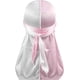 thumbnail image 2 of Two Tone Men Silky Durag Hip-hop Rapper Doo Rag,45 inch Long Tail,360 Waves Du rag Headwraps(2/3 Packed), 2 of 5