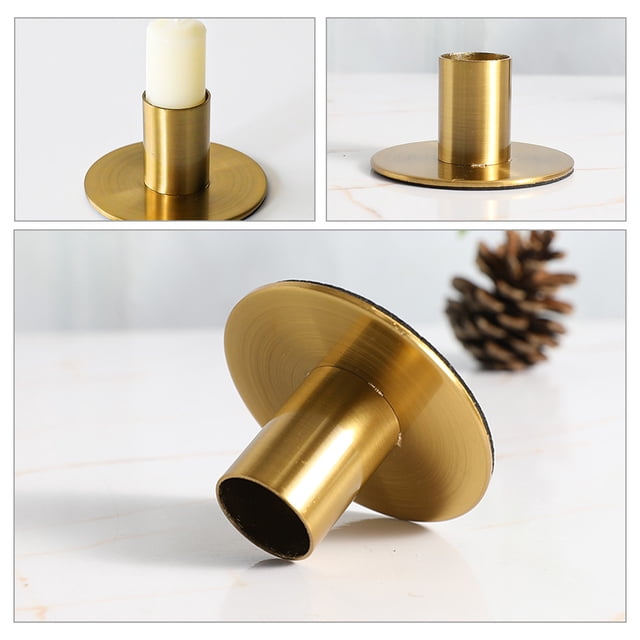 Nestingho 3Ud Soportes De Velas Vintage En Hierro Dorado Para Ambientar Espacios