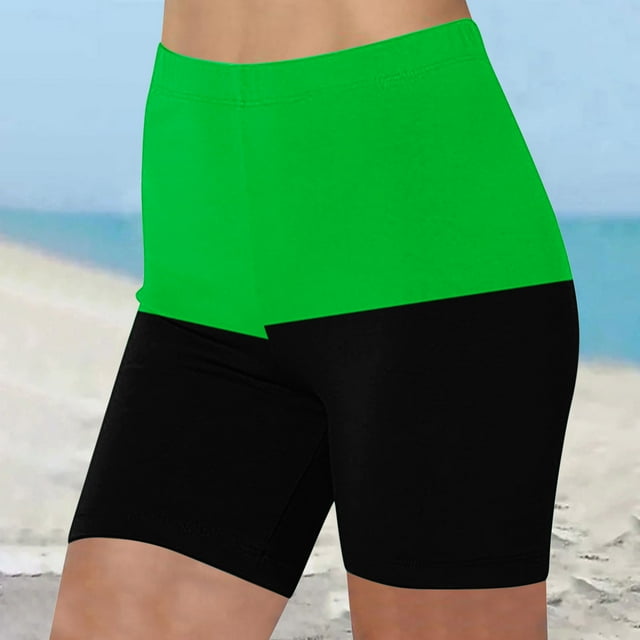 Gspmoly Shorts de Course pour Femmes, Shorts d'Été Taille Haute pour Femmes Shorts d'Été Décontractés Extensibles Short de Sport Shorts de Randonnée Femmes jusqu'à 60 % de Rabais Vert m
