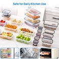 thumbnail image 6 of Sindcom 15 Pack Plastic Food Storage Containers Set, Large Capacity Meal Prep Containers, BPA-Free, Microwave Freezer Safe, Black, 6 of 8