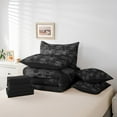 thumbnail image 6 of Manfei Death Skeleton Bedding Comforter Set 7 Pieces, Gothic Sugar Skull Full Bedding Set, Black Gray Halloween Fitted Sheet Flat Sheet, Super Cozy Bedroom Decor, 6 of 8