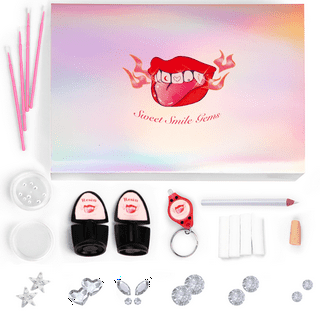 Clearance! EQWLJWE Professional DIY Halloween Tooth Gem Kit with Curing  Light and Glue, Crystals Jewelry kit, Teeth Gems Kit with Glue and  Crystals