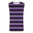 thumbnail image 3 of WWV Tank Top Under Shirt for Men Sleeveless Crewneck Stripe Blouse Summer Fashion Loose Fit Beach Holiday Tops Purple XXL, 3 of 4
