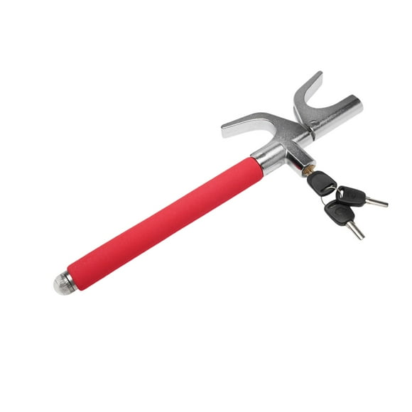 Cerradura para volante de coche Colamx cerradura plegable resistente vehículo todoterreno Rojo