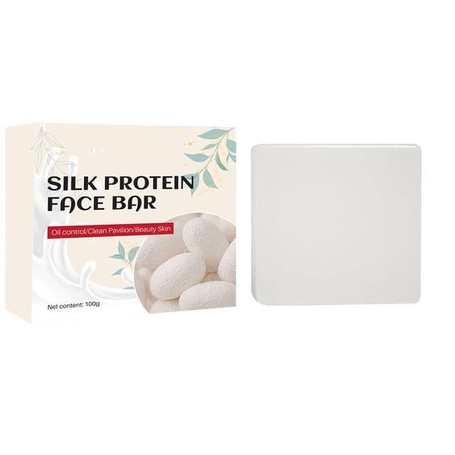 Xihbxyly Jabón de Leche de Seda, Barra Reparadora con Proteína de Seda Natural, Jabón Limpiador Suave con Control de Grasa, Barra Hidratante y Suavizante con Extracto de Leche, Multiusos para Rostro