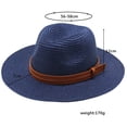 thumbnail image 2 of Bainana Sun Hat For Women Men Wide Brim Casual Lightweight Solid Color Straw Hat For Summer Outdoor, 2 of 2