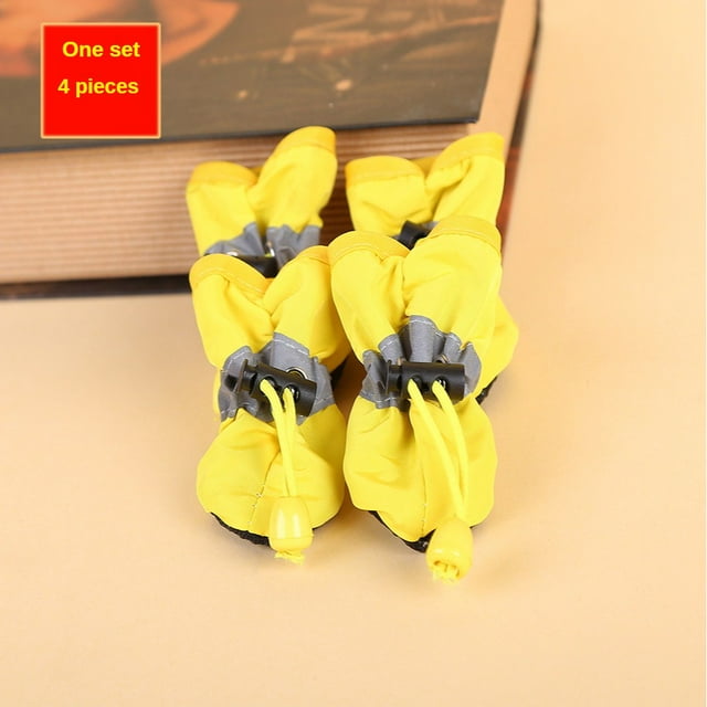 4pcs Water-Resistant Dog Shoes for Small Dogs - Protect Paws from Dirt, Snow, and Ice