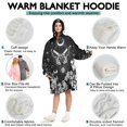 thumbnail image 5 of Wearable Oversized Blanket,Black Gothic Sun Moon Flower Pattern Wearable Blanket Hoodie for Adults,Cozy Hooded Blankets with Super Pockets,Super Warm Fuzzy Pullover for Women & Men, 5 of 6