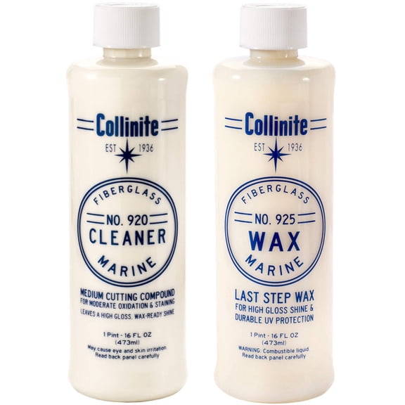 Collinite 920 Fiberglass Boat Cleaner & 925 Fiberglass Boat Wax Combo Pack