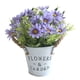 thumbnail image 1 of Inteprter Maceta de margaritas artificiales para el hogar, oficina, decoración de escritorio, planta en maceta con flores falsas Flores artificiales azul púrpura, 1 of 6