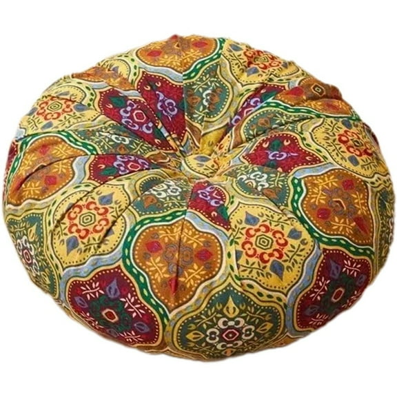 Hzzsbu Round Moroccan Floor Cushion, Elastic Soft Seat Pillow for Meditation, Tatami Chair Pad Home Decor