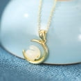 thumbnail image 3 of 14K Gold Jade Rabbit Necklace, Moon Rabbit Pendant, Unique Chinese New Year Jewelry Gifts for Women, Symbol of Prosperity and Good Luck, 3 of 4
