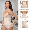 thumbnail image 5 of Entrenador de cintura para mujer, moldeador de cuerpo de reloj de arena de grasa inferior del vientre, faja moldeadora de cintura mejorada con extensor de huesos de acero, 5 of 5