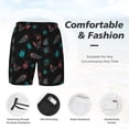 thumbnail image 3 of Balery Colorful Insect Bañador para hombre, shorts de playa de secado rápido con entrepierna y forro de compresión-X-Large, 3 of 6