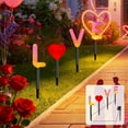 thumbnail image 7 of XYAIYT Solar Outdoor LED String Lights Valentine's Day Heart Shape Decorations Waterproof Automatic Dusk to Dawn Solar Pathway Lighting for Garden Patio Yard Pink 4.7in, 7 of 7