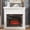 White, variant on S-HOME Electric Fireplace Mantel Surround with 23 Inch Insert, Adjustable Flame, Remote Control for Home