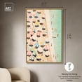 thumbnail image 5 of Beach Coastline Fun Canvas Modern Beach Wall Art by Art Remedy, Gold Frame, 36" x 54", 5 of 7