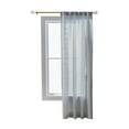 thumbnail image 2 of Better Homes & Gardens Embroidered Border Light Filtering Indoor Curtain Single Panel, Pole Top, Back Tab, Soft Silver, Polyester, Recycled Poly, 50"W x 84"L, Adult, 2 of 6